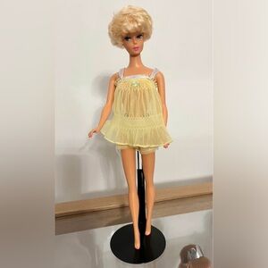 Mattel Bubblecut Blonde Barbie Doll - Reproduction